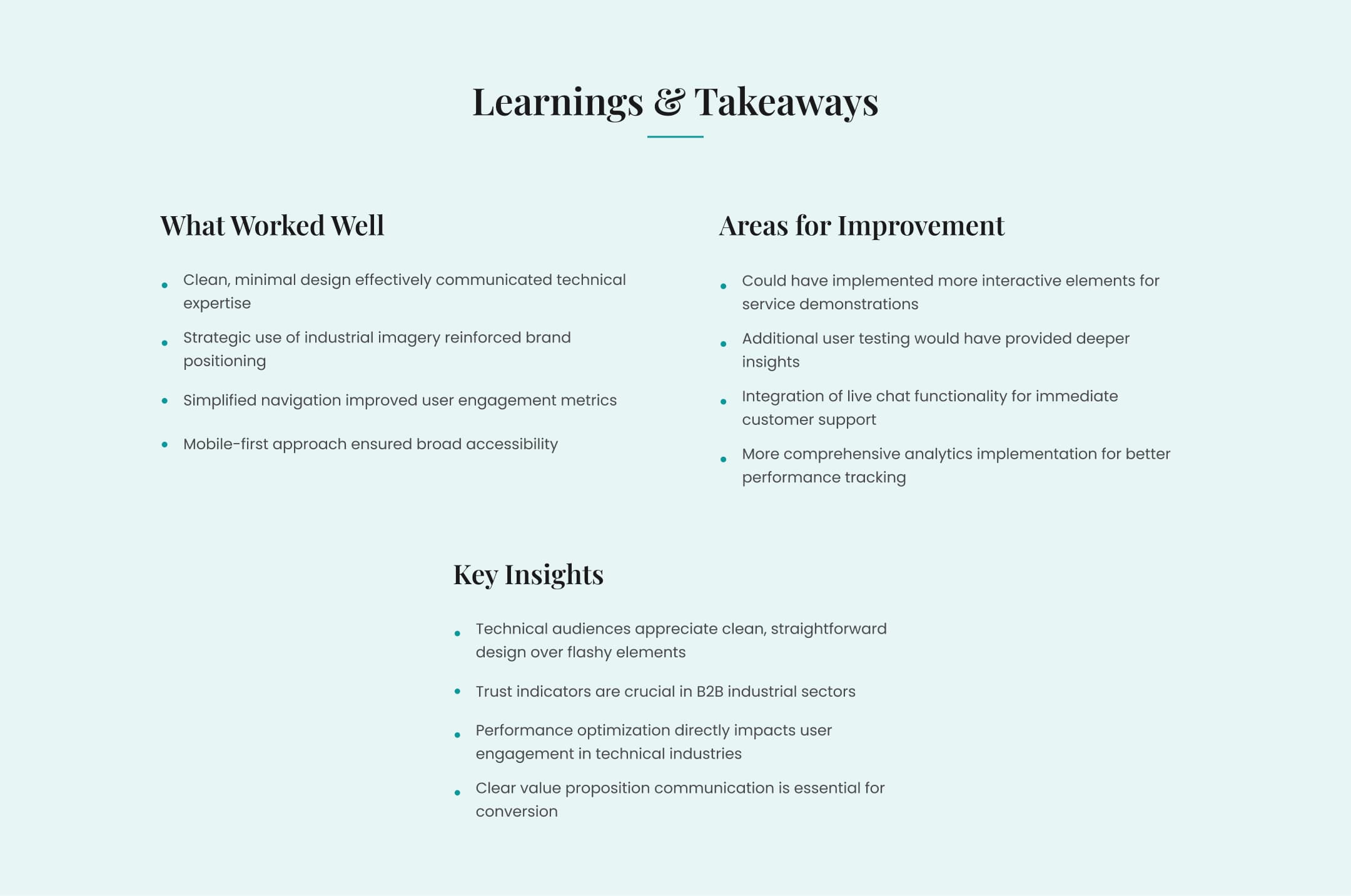 Learnings